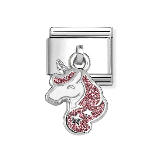 Nomination Pink and White Unicorn Charm