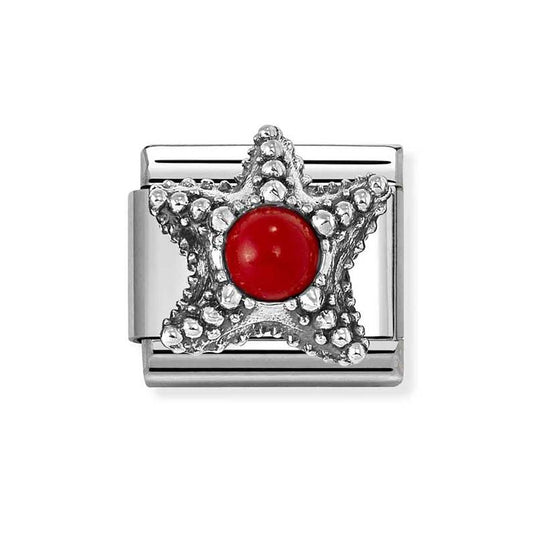 Nomination Coral Red Starfish Charm