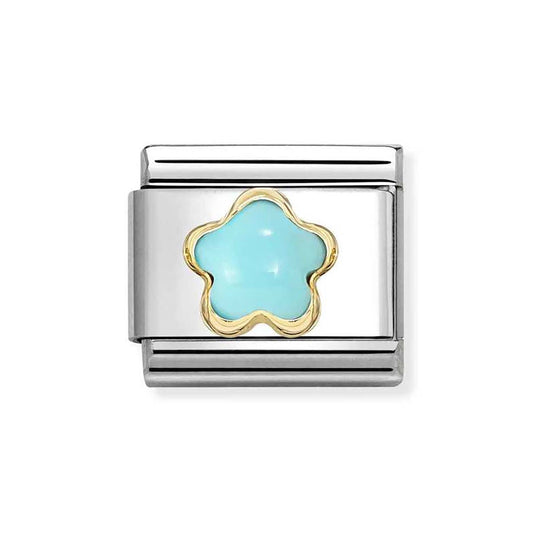 Nomination Turqouise Flower Charm