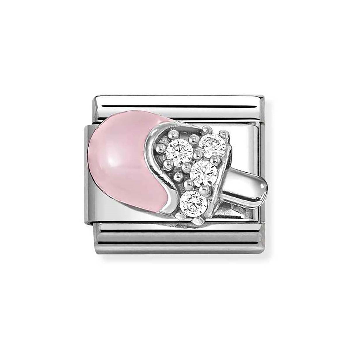 Nomination White Pink Ice Cream Charm