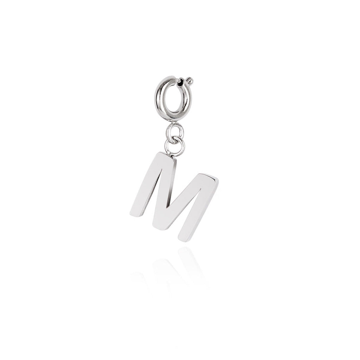 Over & Over Silver Stainless Steel Initial Charm