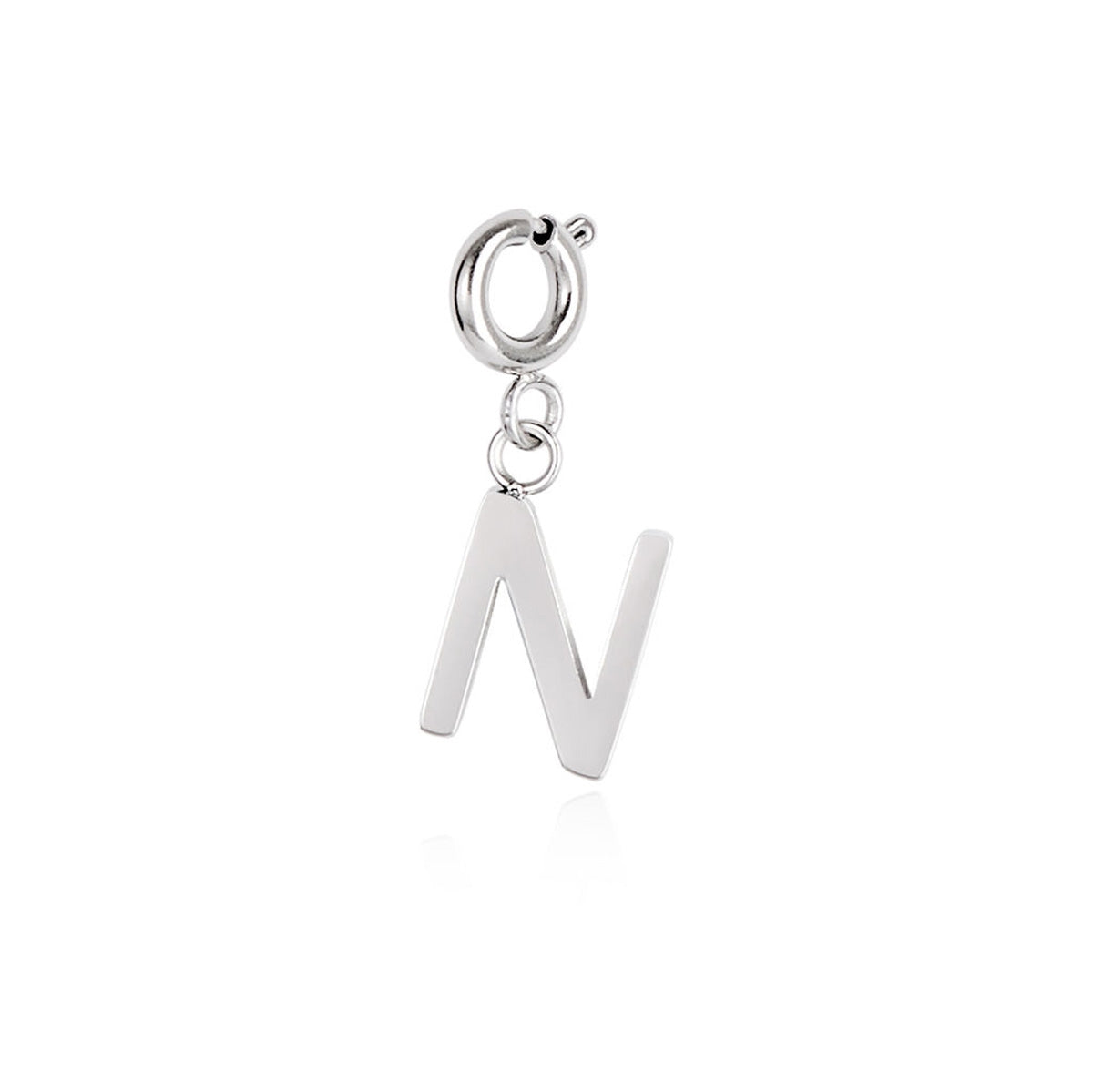 Over & Over Silver Stainless Steel Initial Charm