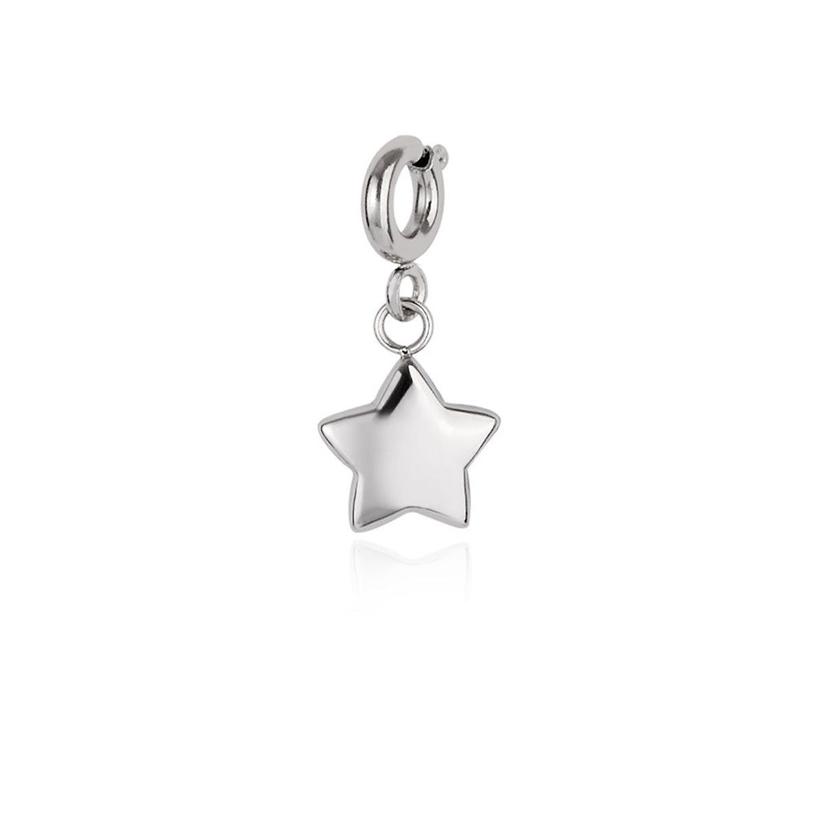 Over & Over Silver Puffy Star Charm