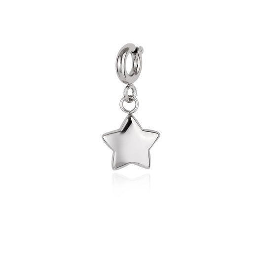 Over & Over Silver Puffy Star Charm