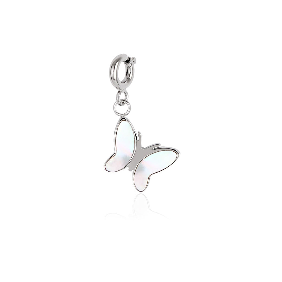 Over & Over Silver Mother of Pearl Butterfly Charm