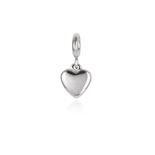 Over & Over Silver Puffy Heart Charm