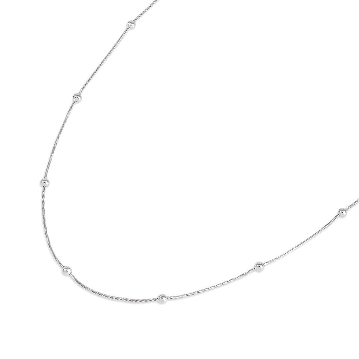 Over & Over Silver Stainless Steel Ball Chain Necklace