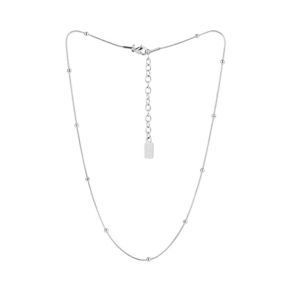 Over & Over Silver Stainless Steel Ball Chain Necklace