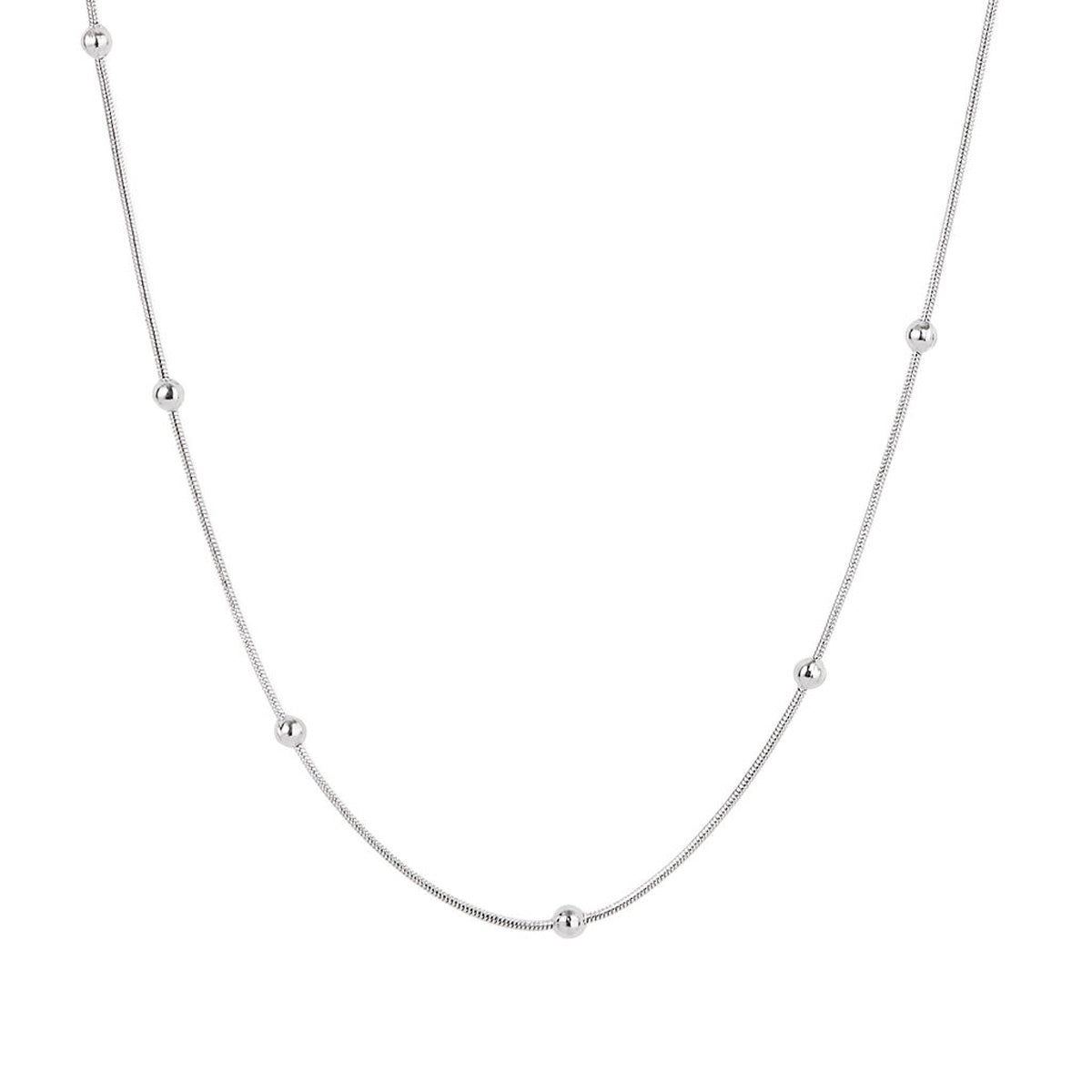 Over & Over Silver Stainless Steel Ball Chain Necklace