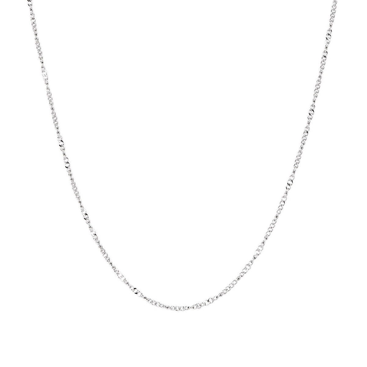 Over & Over Silver Curb Charm Necklace
