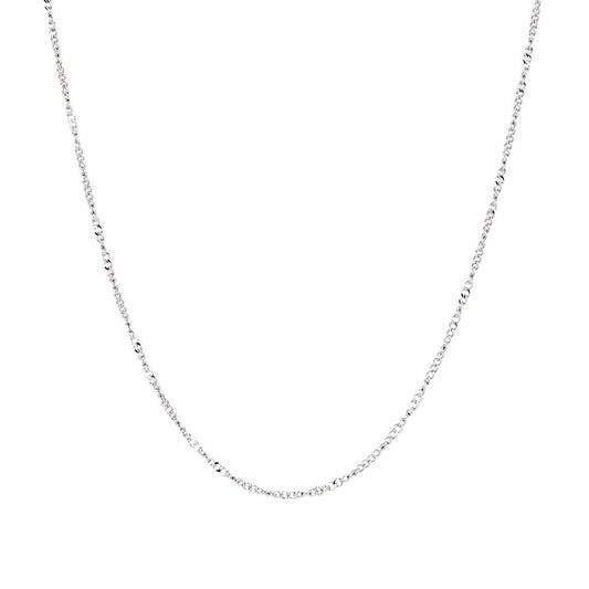 Over & Over Silver Curb Charm Necklace
