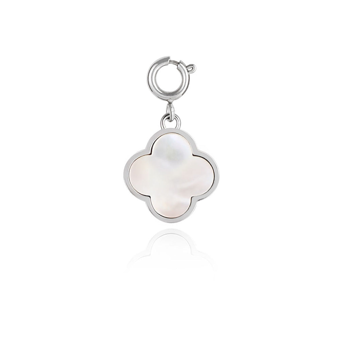 Over & Over Silver Mother of Pearl Clover Charm