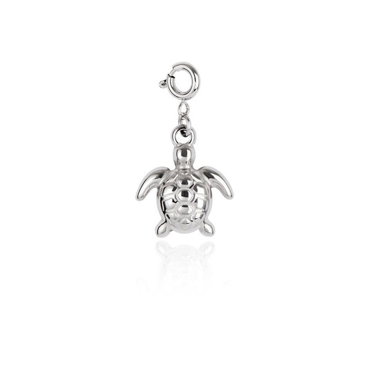 Over & Over Silver Stainless Steel Turtle Charm