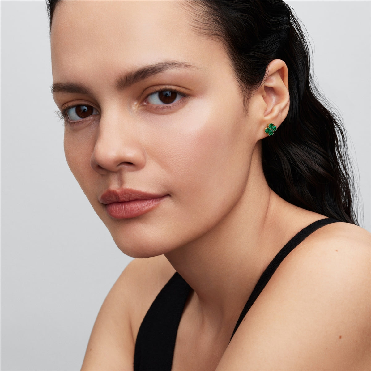 Pandora Green Lucky Clover Stud Earrings