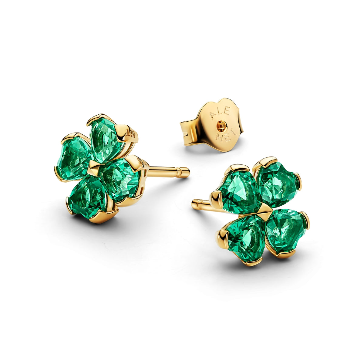Pandora Green Lucky Clover Stud Earrings