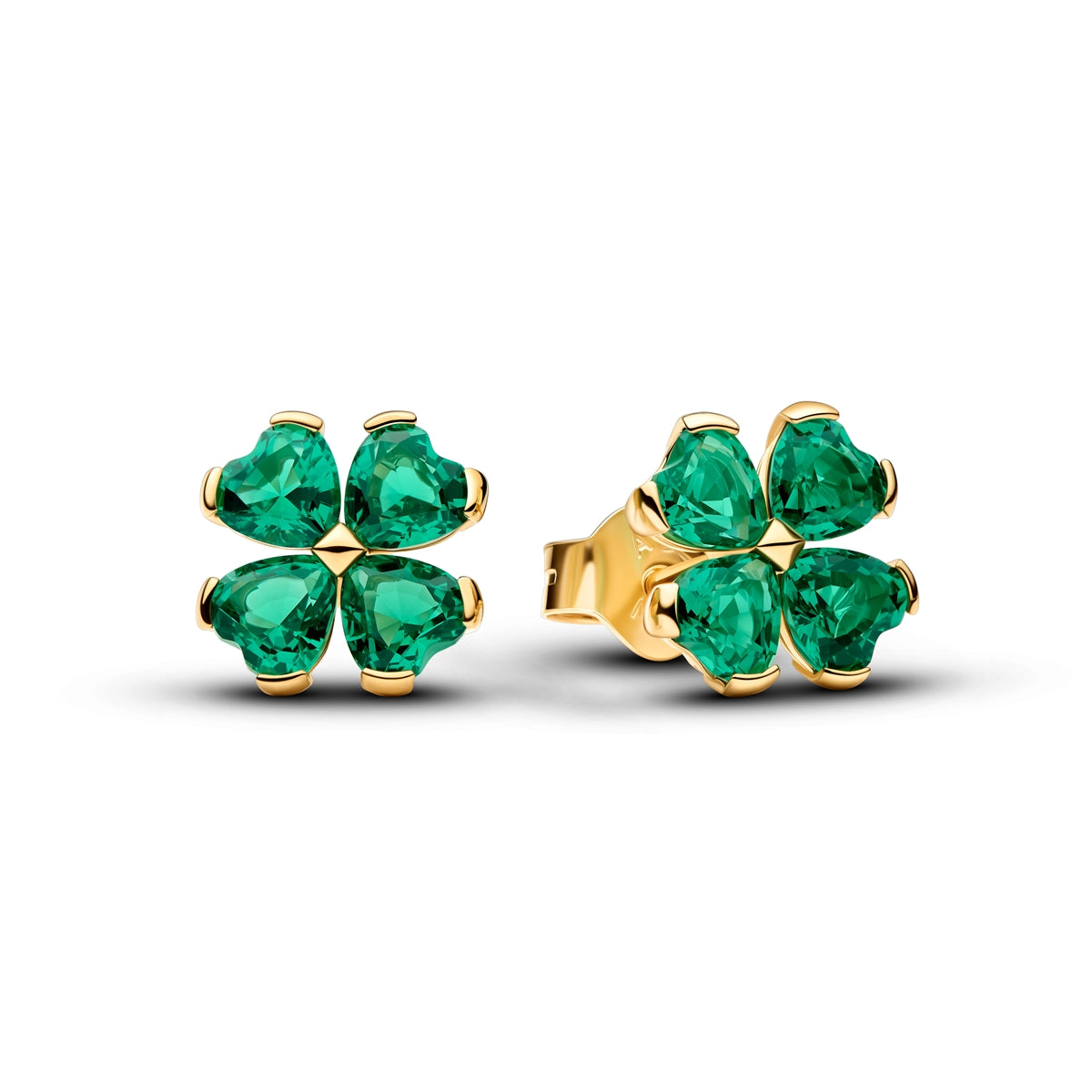 Pandora Green Lucky Clover Stud Earrings