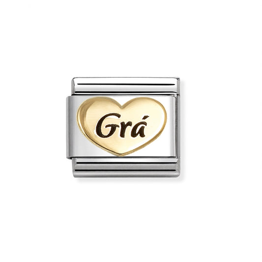 Nomination Gold Grá Charm