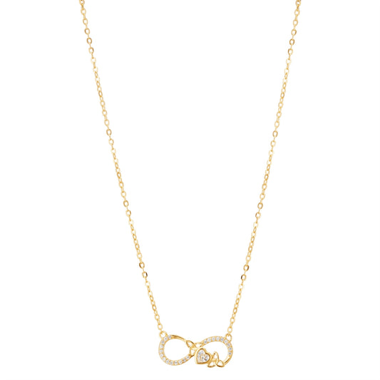 Argento Gold Celtic Infinity Heart Necklace