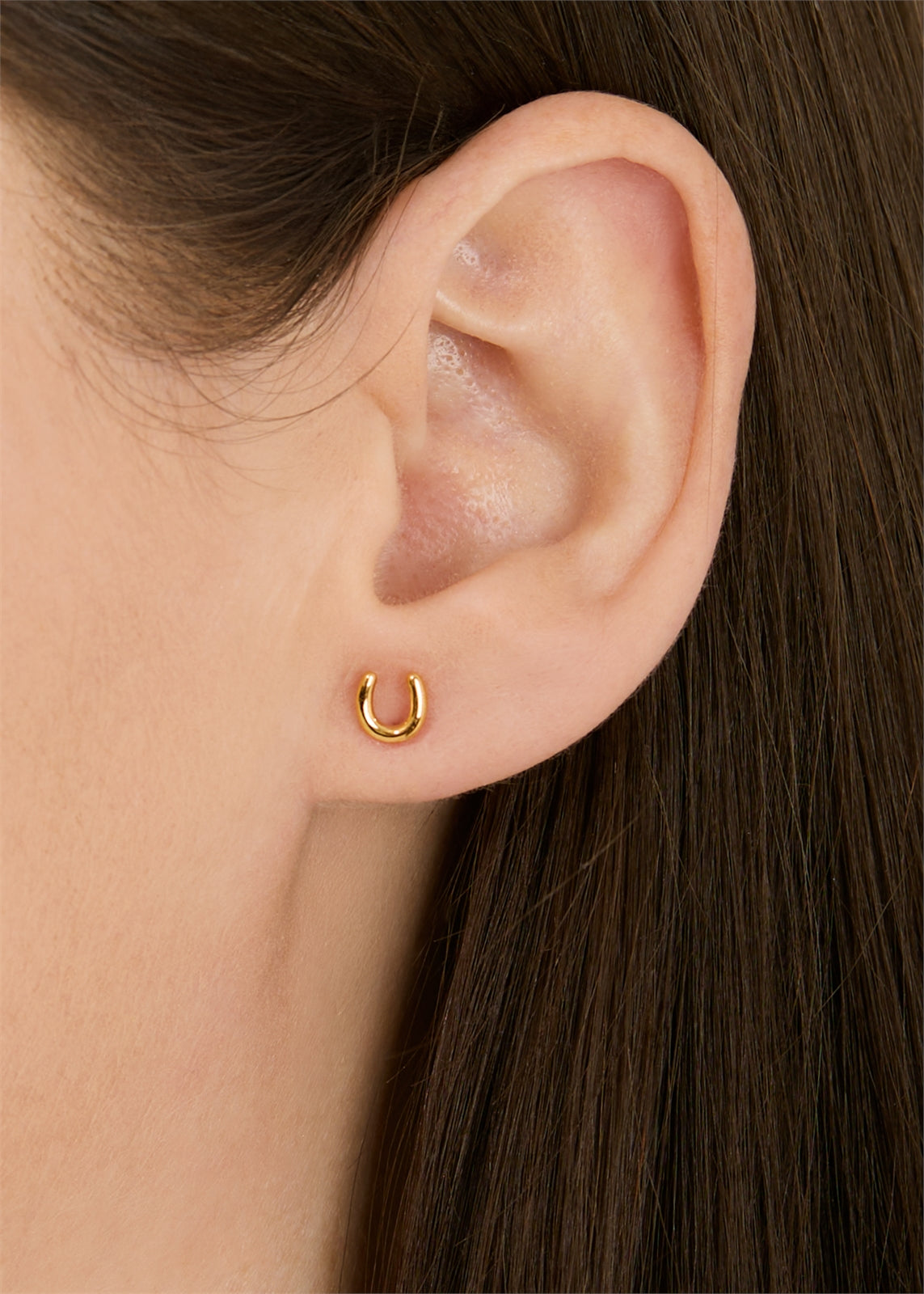 Argento Gold Mini Horseshoe Stud Earrings
