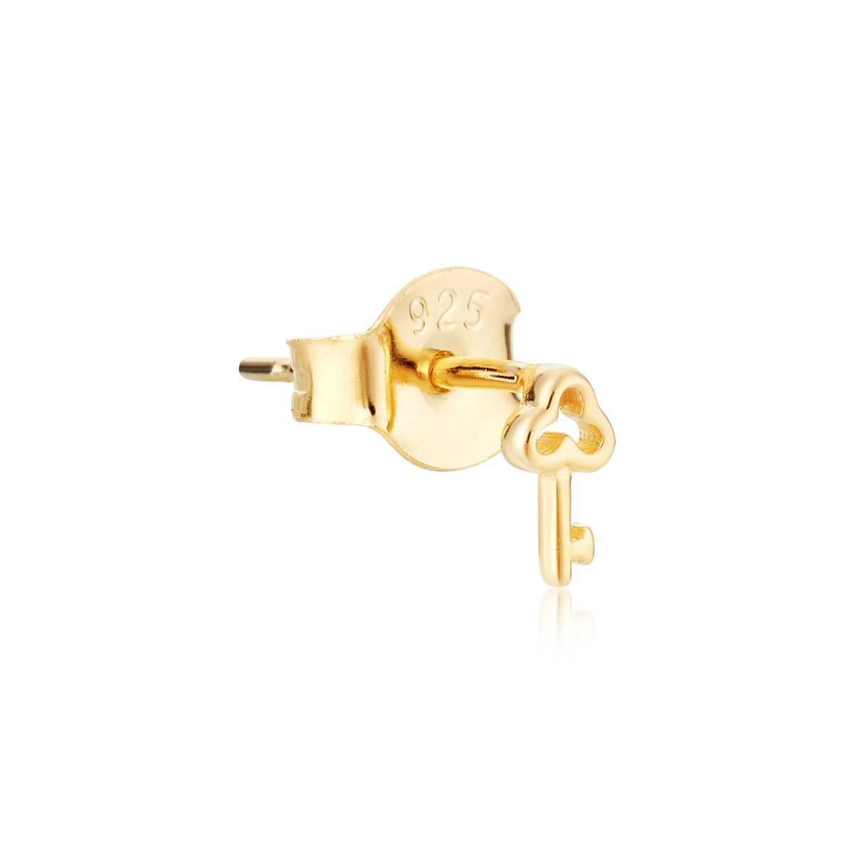 Argento Gold Mini Key Stud Earrings