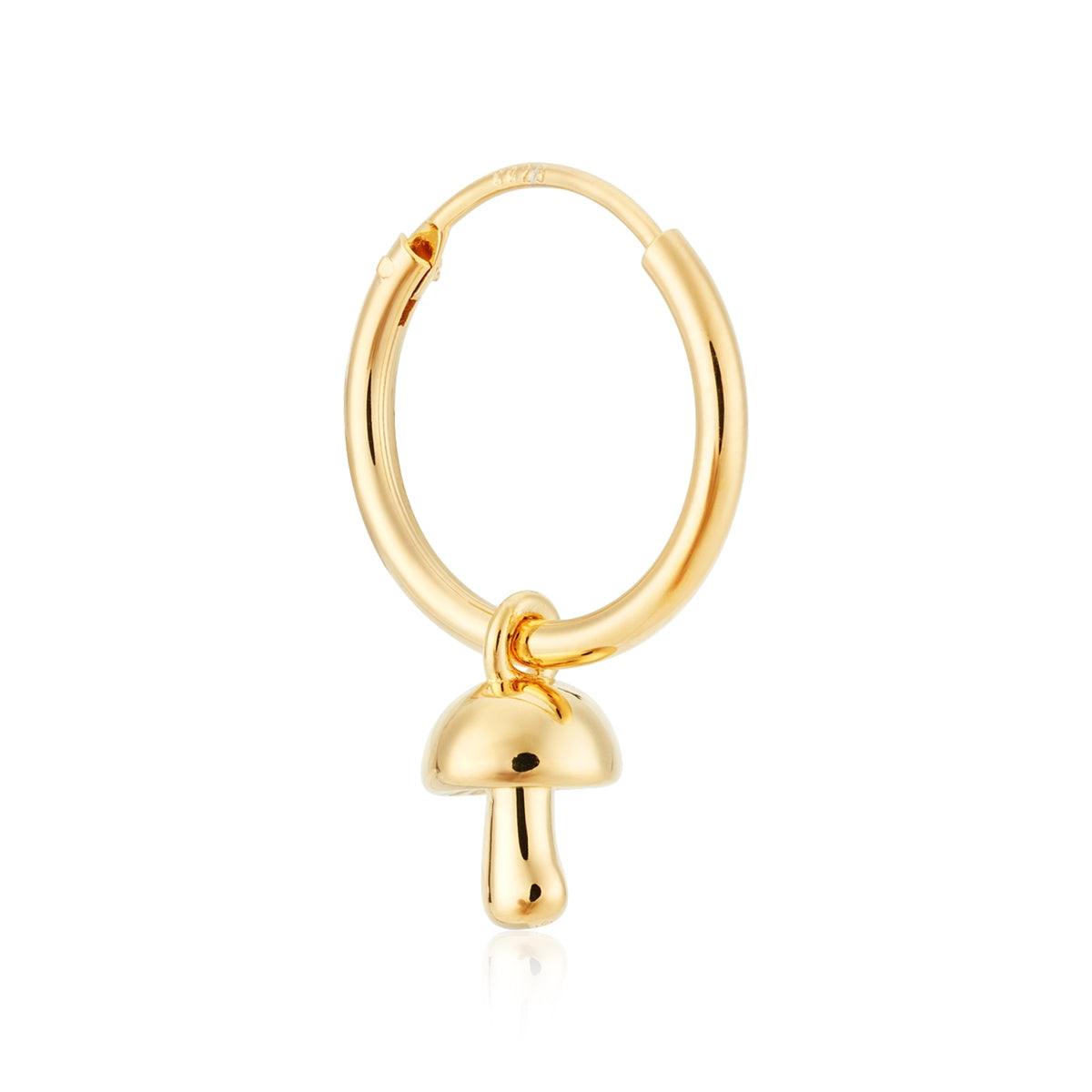 Argento Gold Mushroom Hoop Earrings