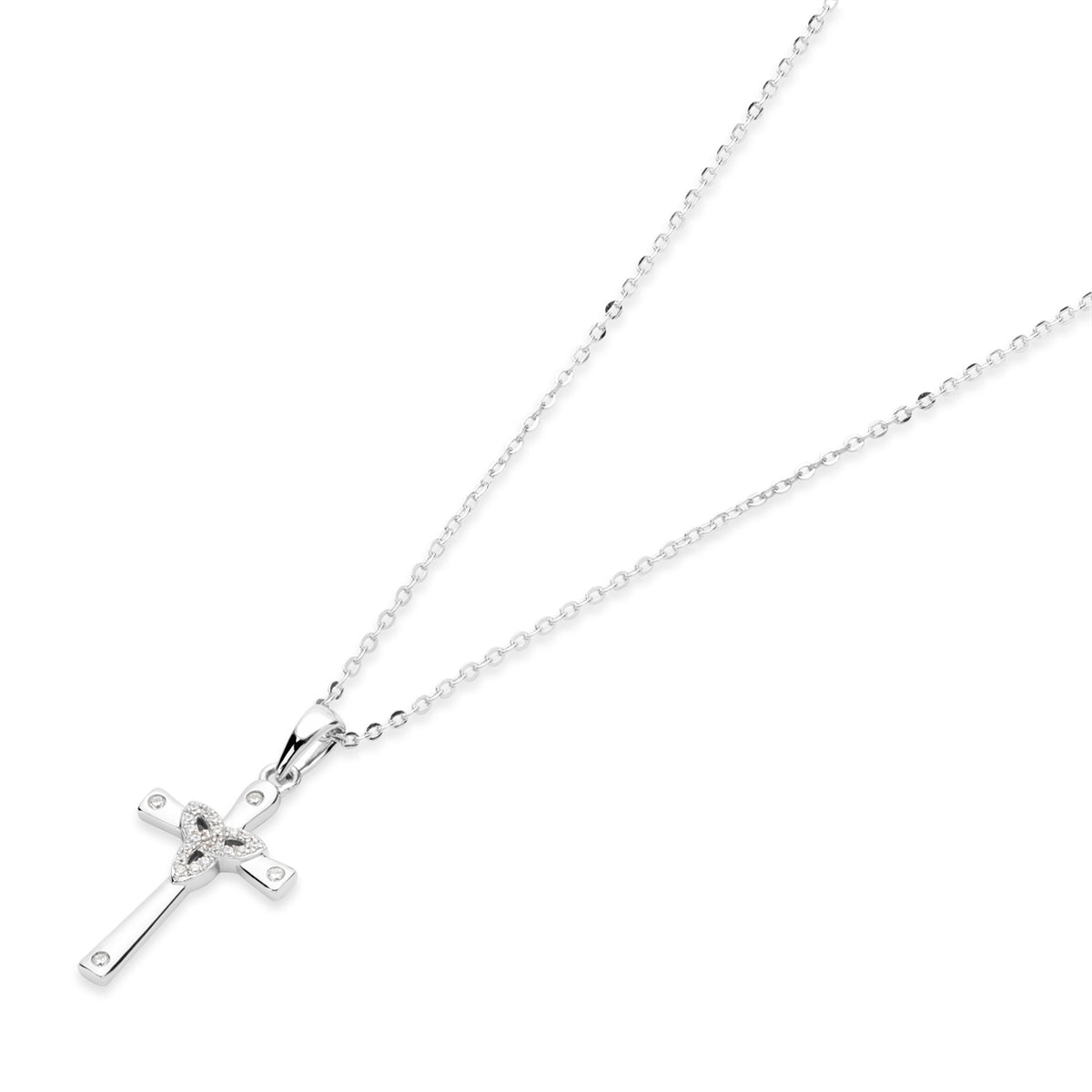 Argento Silver Celtic Knot Cross Necklace