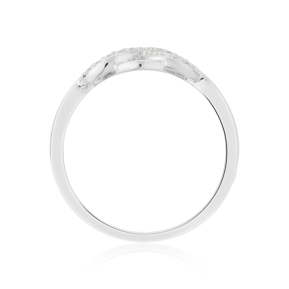 Argento Silver CZ Celtic Infinity Knot Ring