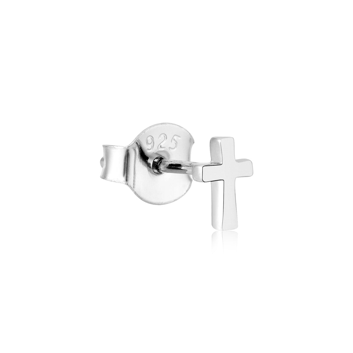 Argento Silver Mini Cross Stud Earrings
