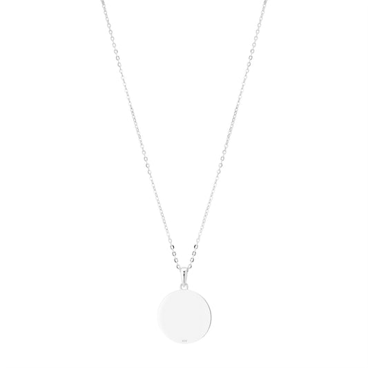 Argento Silver 1.8 Engraving Circle Necklace