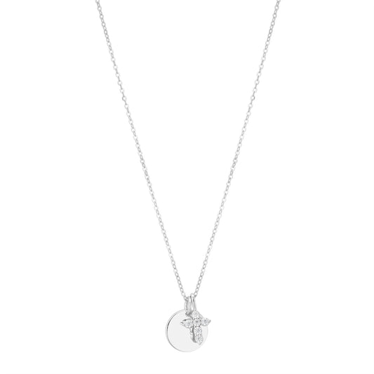 Argento Silver Kids Engravable Cross Necklace