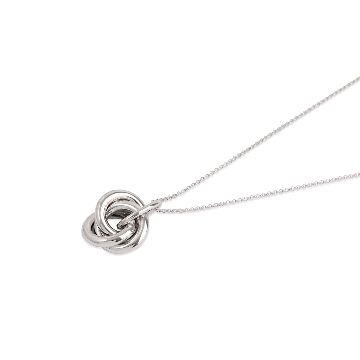 Argento Silver Statement Link Knot Necklace
