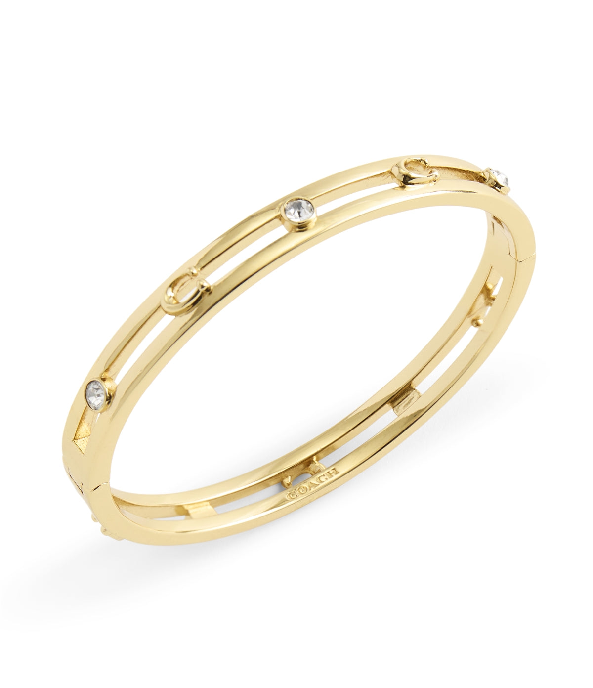 Coach Gold Open C Logo Bangle