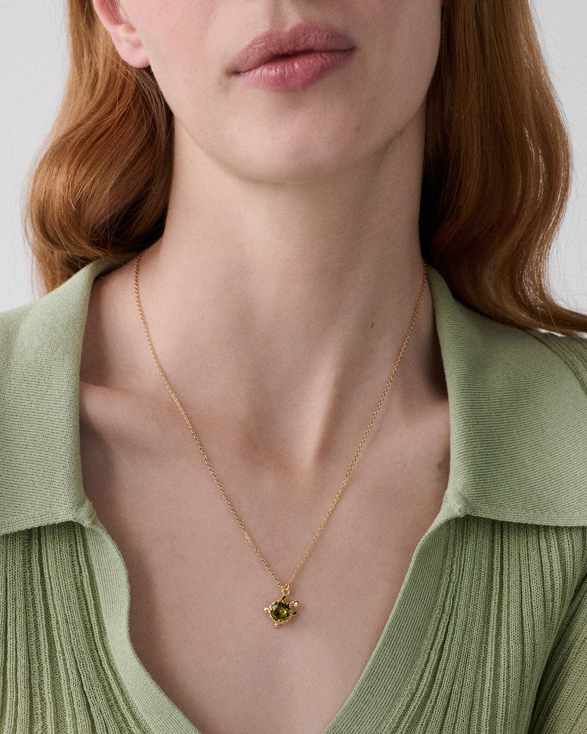 Kate Spade New York Gold Secret Garden Green Turtle Necklace
