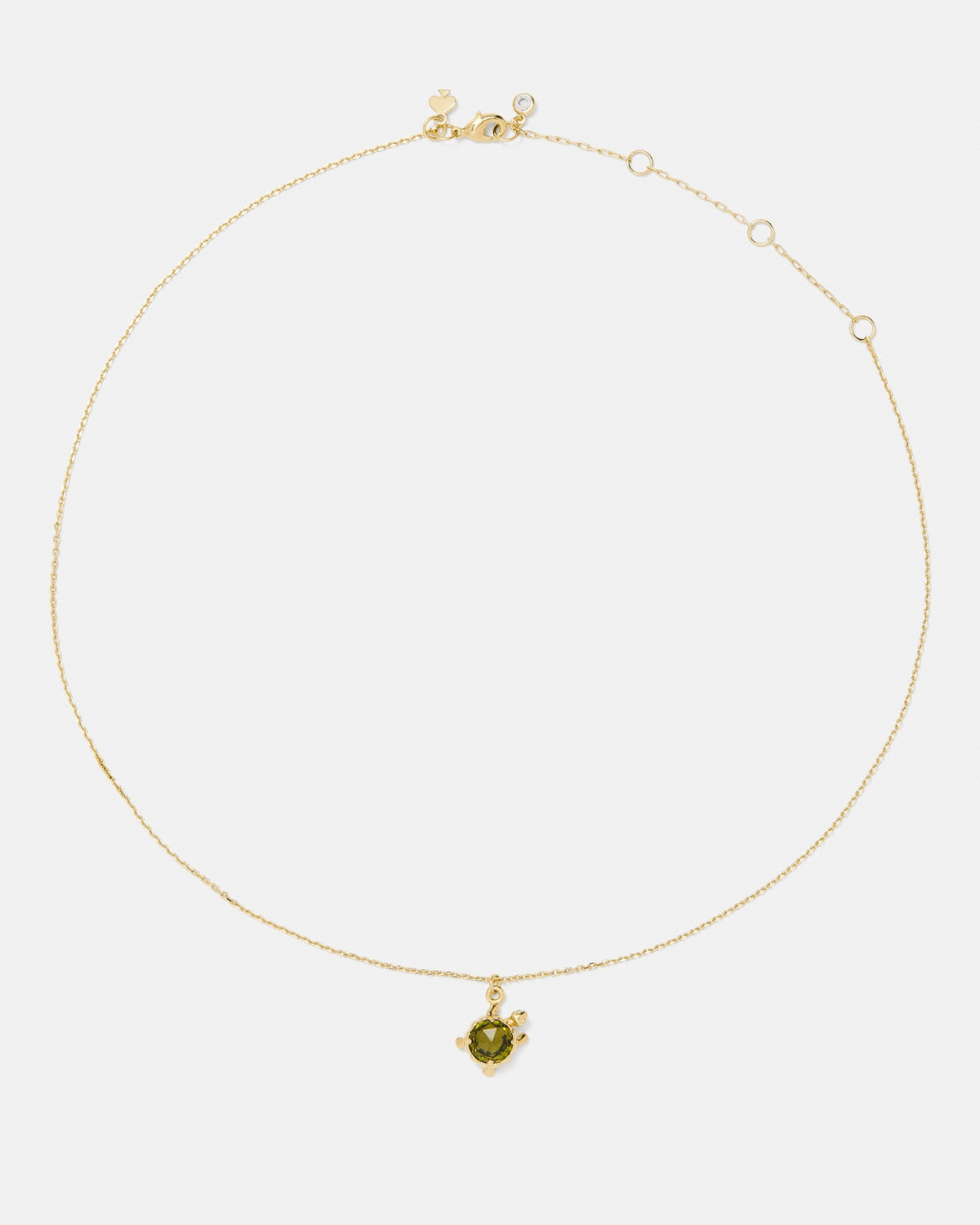 Kate Spade New York Gold Secret Garden Green Turtle Necklace