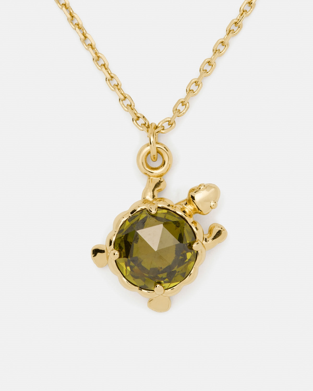 Kate Spade New York Gold Secret Garden Green Turtle Necklace