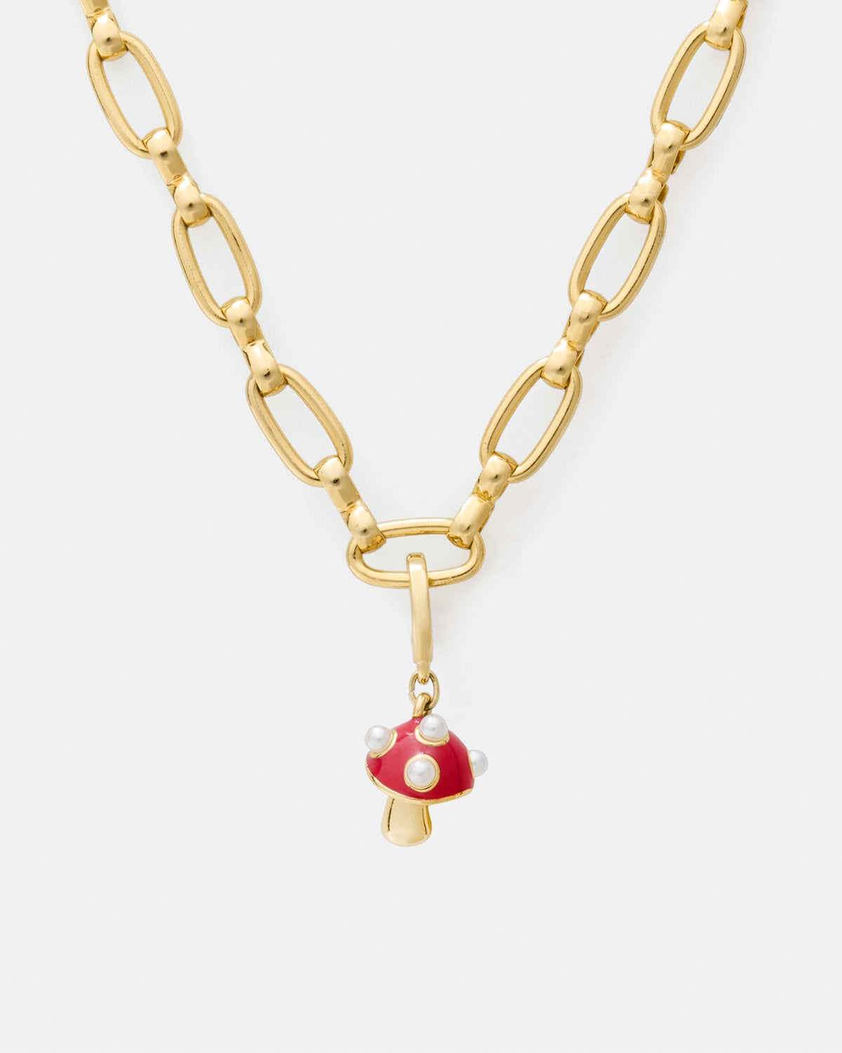 Kate Spade New York Gold Secret Garden Red Enamel Mushroom Charm