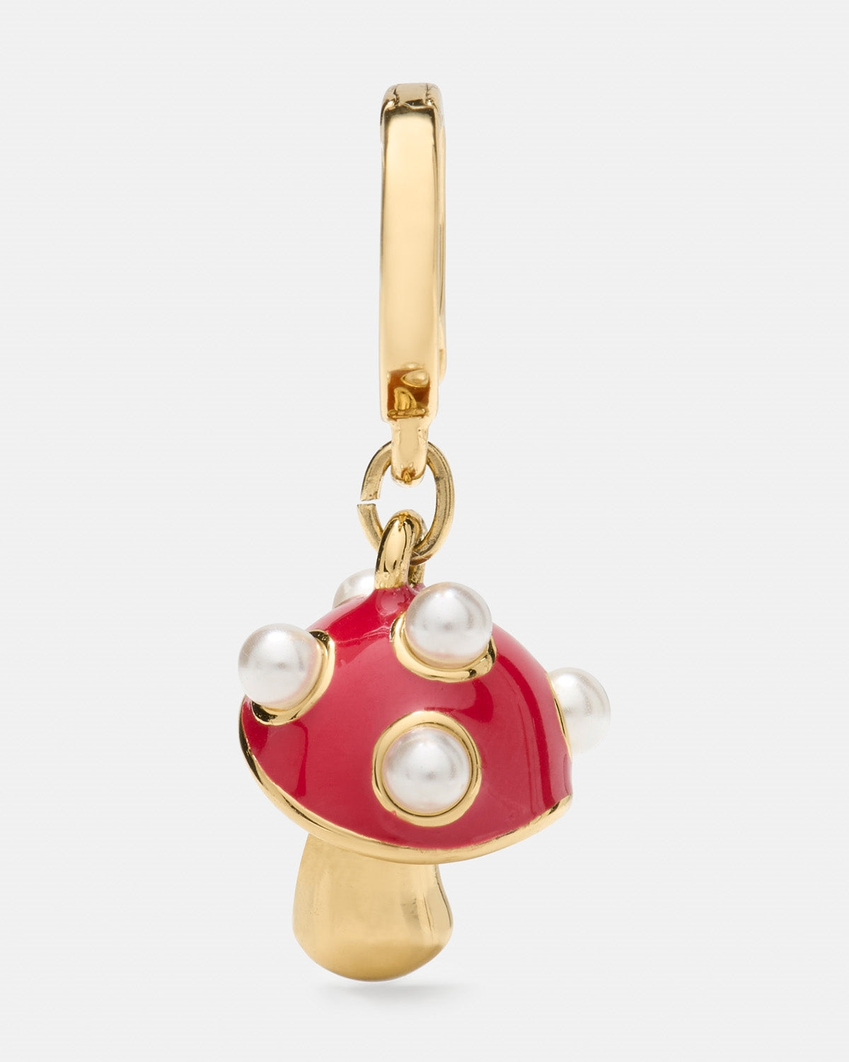 Kate Spade New York Gold Secret Garden Red Enamel Mushroom Charm