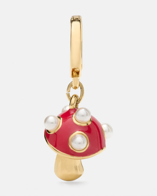 Kate Spade New York Gold Secret Garden Red Enamel Mushroom Charm