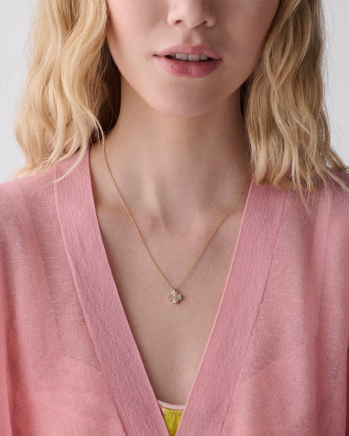 Kate Spade New York Gold Spade Flower Pavé Necklace