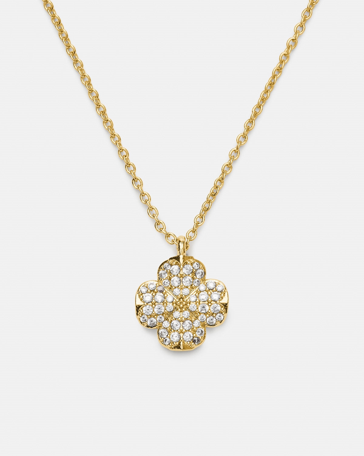 Kate Spade New York Gold Spade Flower Pavé Necklace