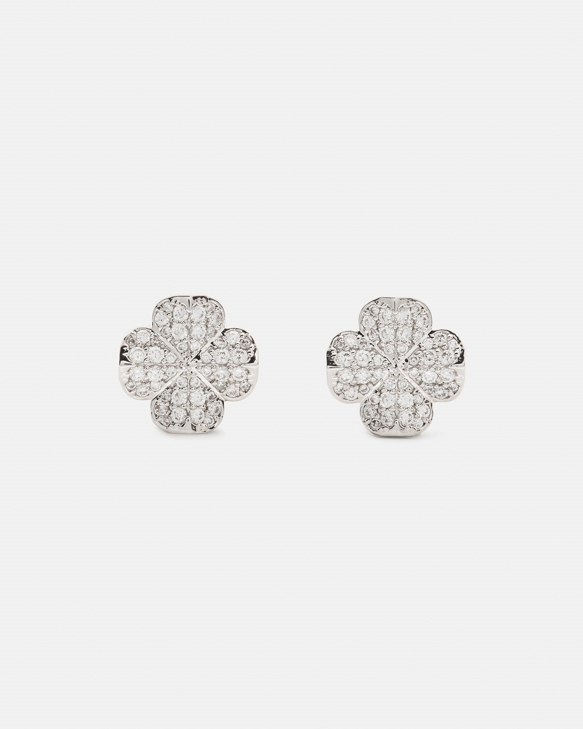 Kate Spade New York Silver Spade Flower Pavé Studs