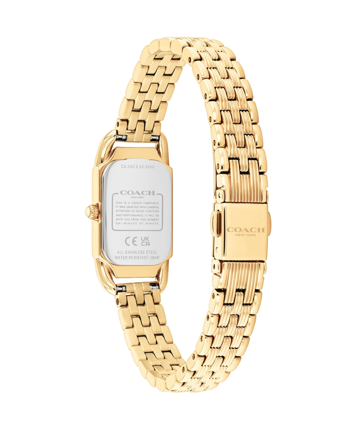 Coach Gold Cadie Rectangle Bracelet Watch