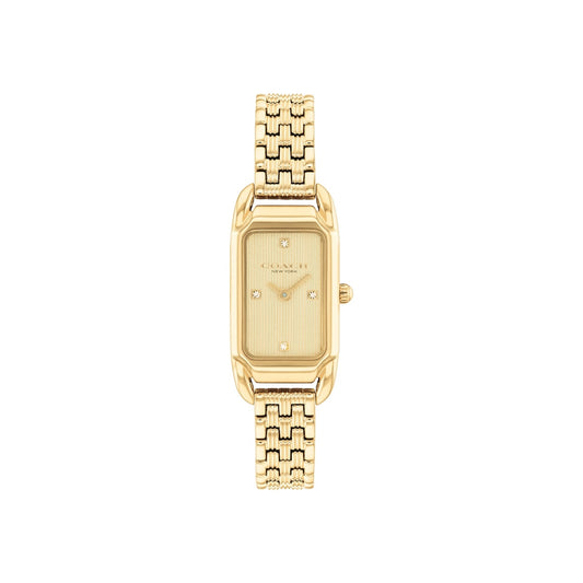 Coach Gold Cadie Rectangle Bracelet Watch