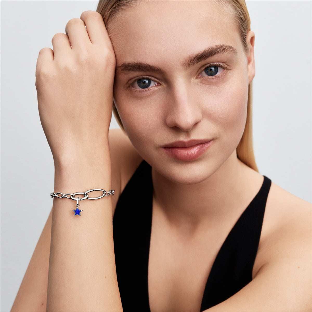 Pandora Silver Blue Star Mini Dangle Charm
