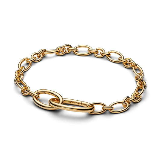 Pandora Gold Openable Oval Link Chain Bracelet