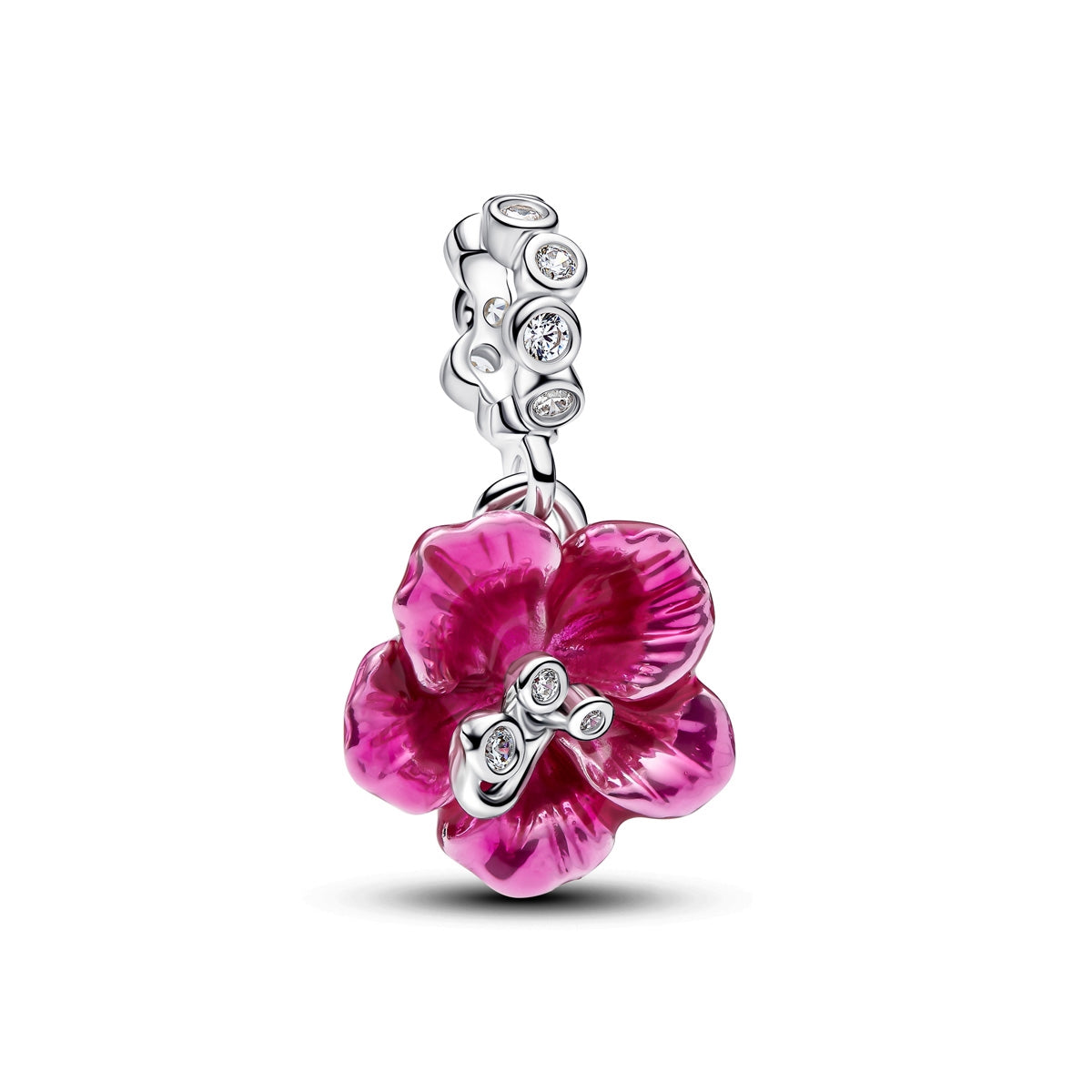 Pandora Silver Hibiscus Dangle Charm