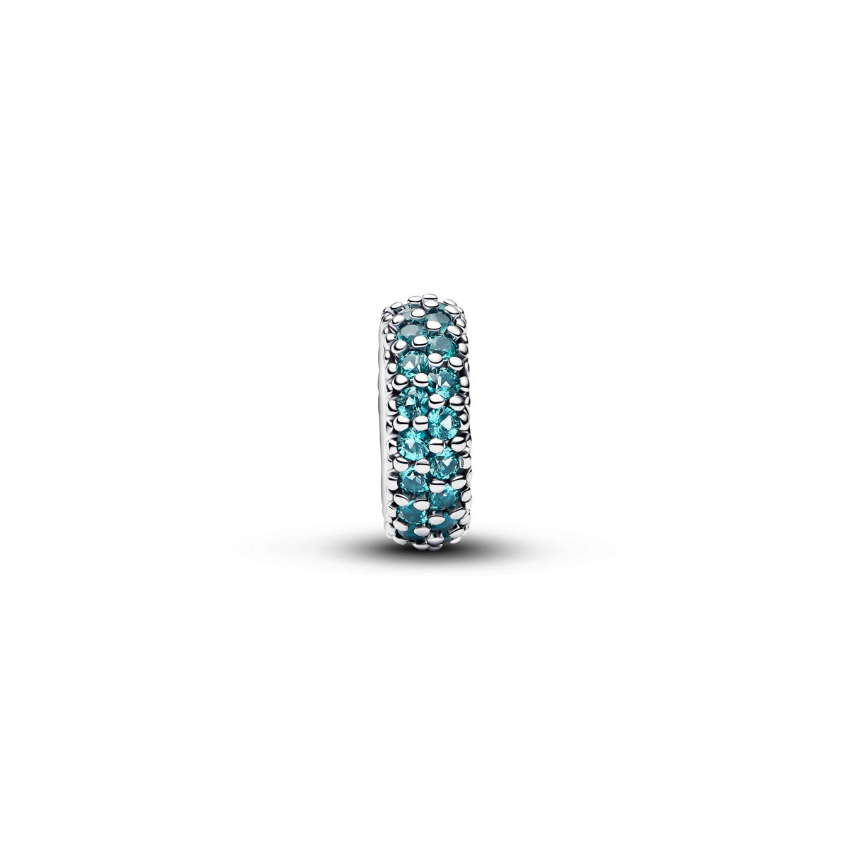 Pandora Silver Ice Blue Stone Spacer Charm