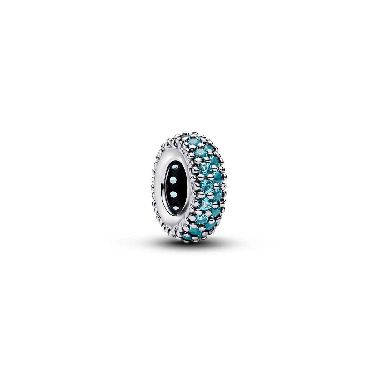 Pandora Silver Ice Blue Stone Spacer Charm
