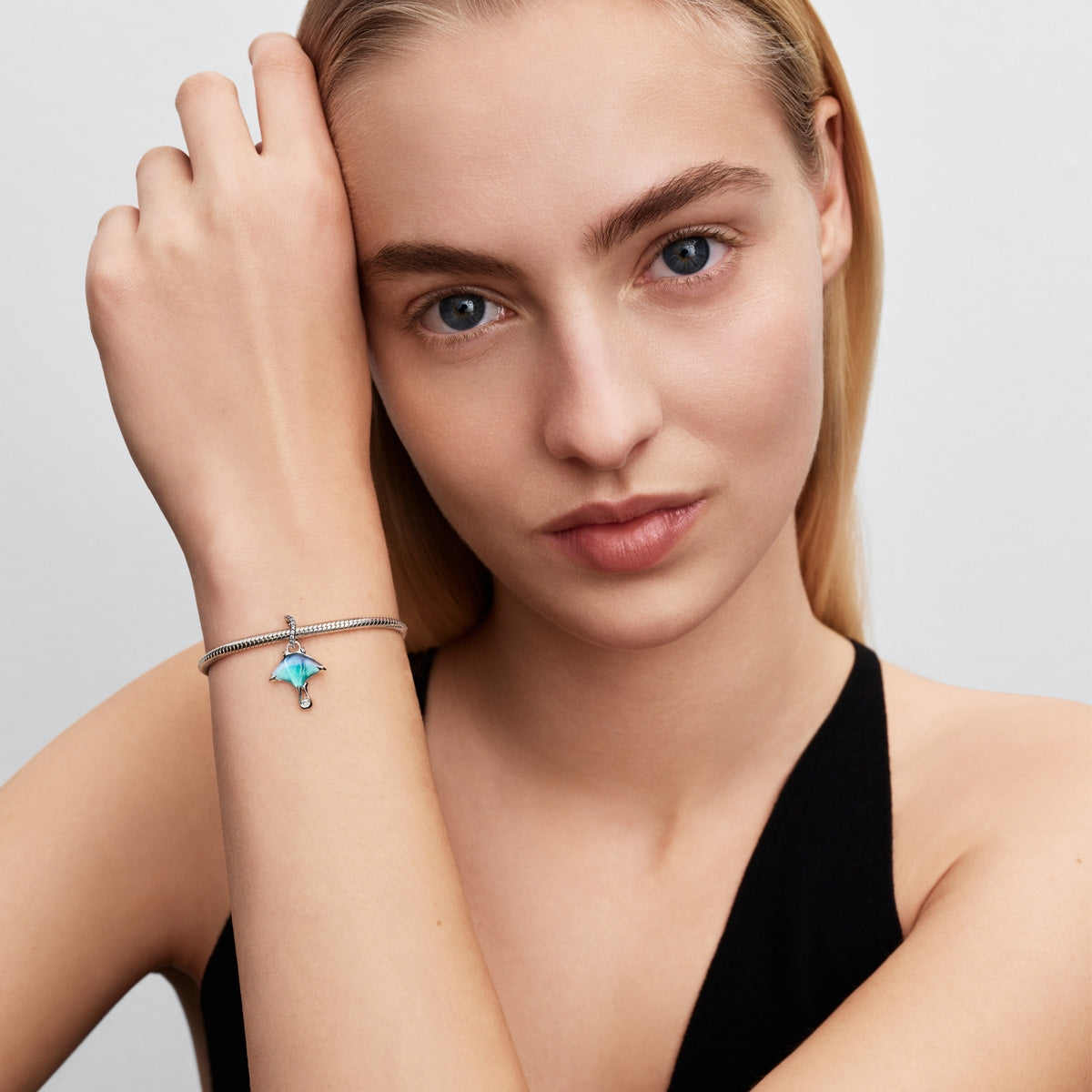 Pandora Silver Manta Ray Dangle Charm
