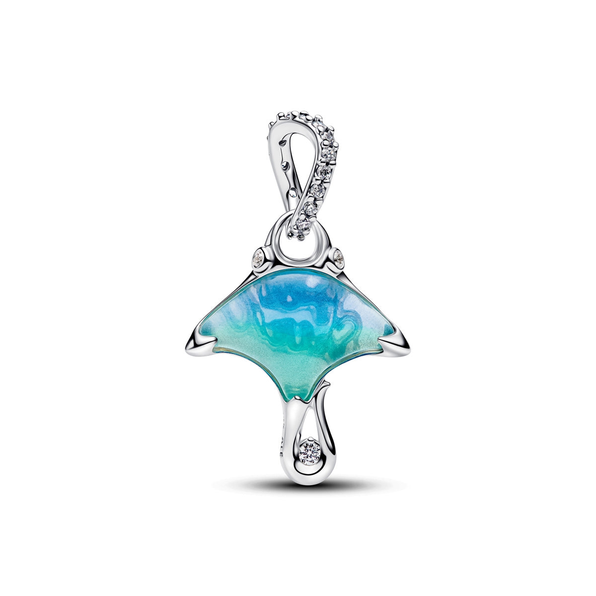 Pandora Silver Manta Ray Dangle Charm